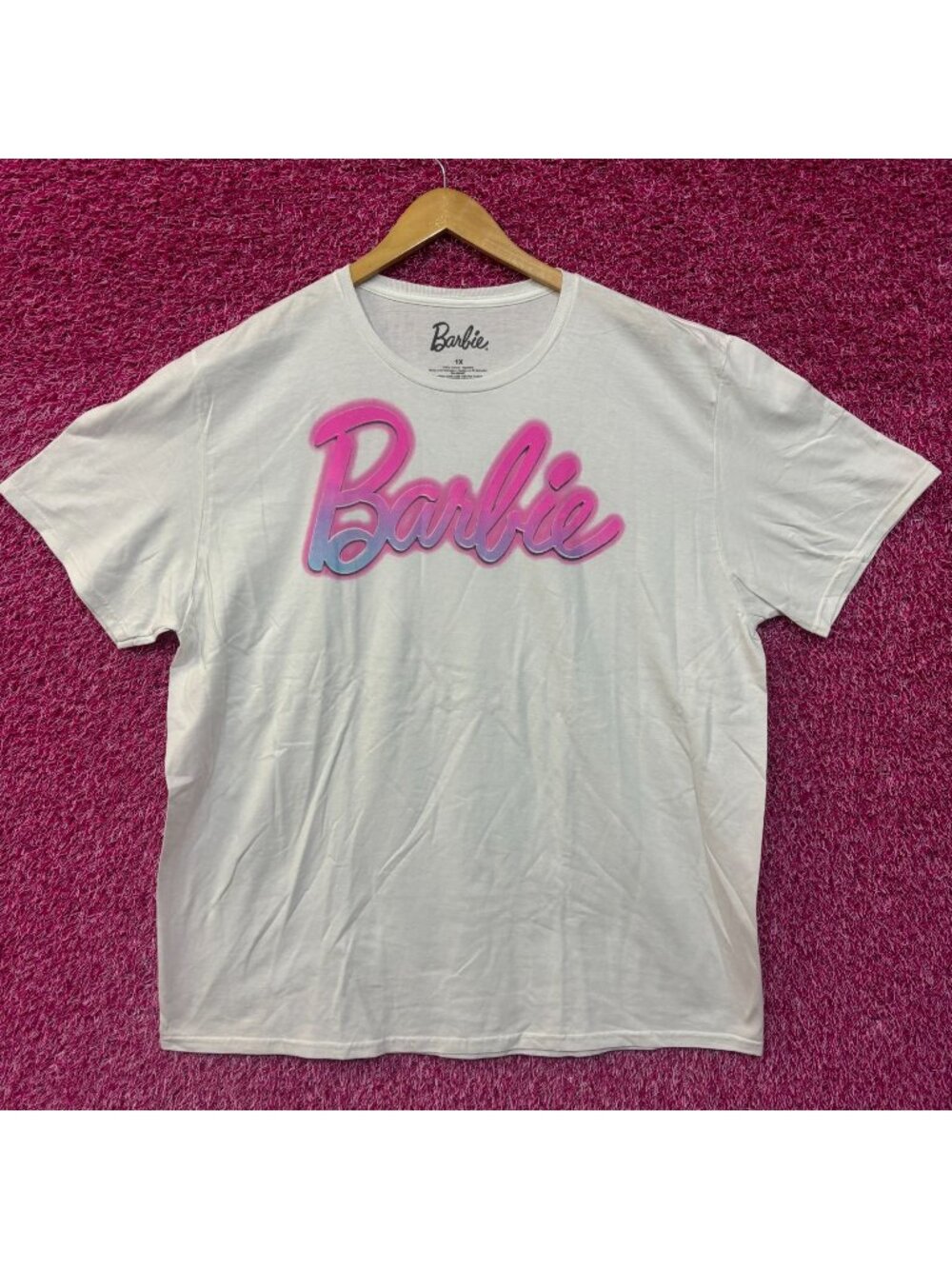 Barbie Pink Neon Logo Tshirt size 1x